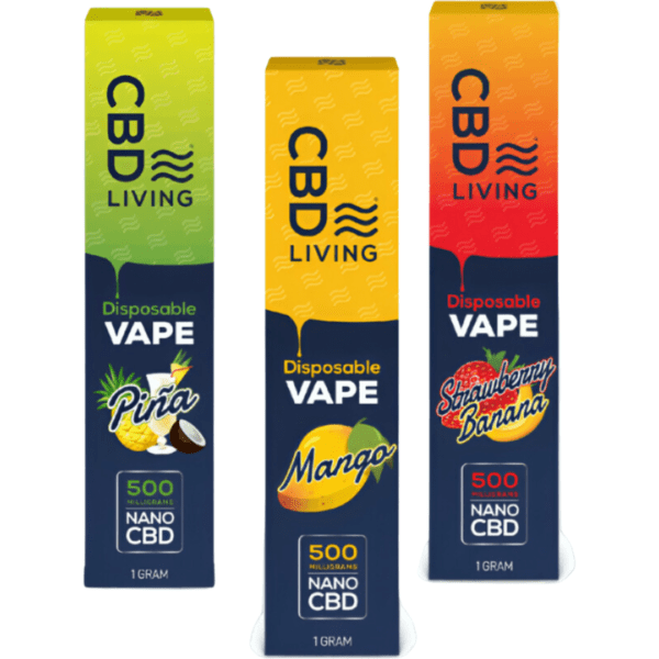 CBD Living Disposable Vape: Pina, Mango, and Strawberry Banana